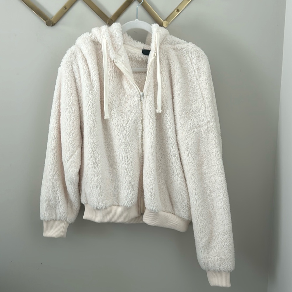 forever 21 hoodie sherpa jacket